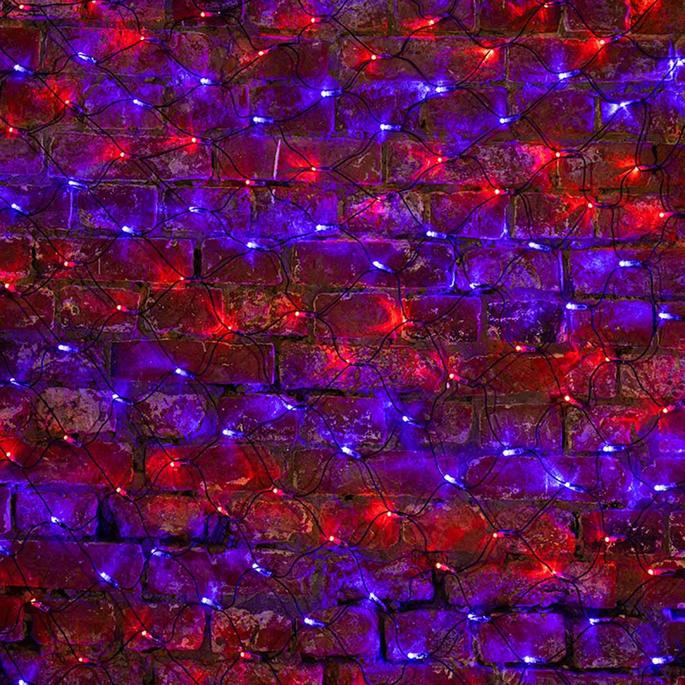 

Новогодняя гирлянда Neon-night Светодиодная сеть 2x1.5м красный/синий [215-023], 2x1.5 м