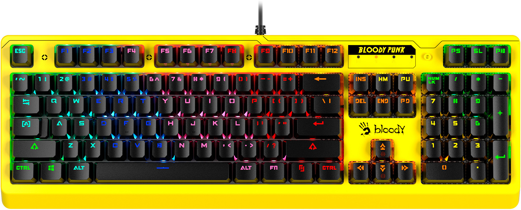 

Клавиатура A4Tech Bloody B810RC (желтый/черный)