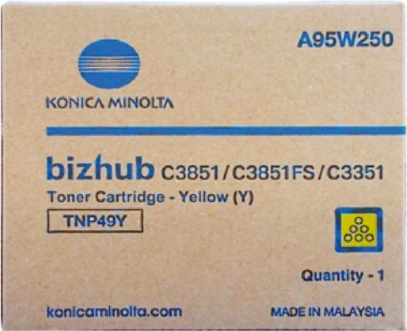

Тонер Konica Minolta bizhub C3351/C3851 TNP-49Y желтый [A95W250], Тонер Konica Minolta bizhub C3351/C3851 TNP-49Y A95W250 желтый