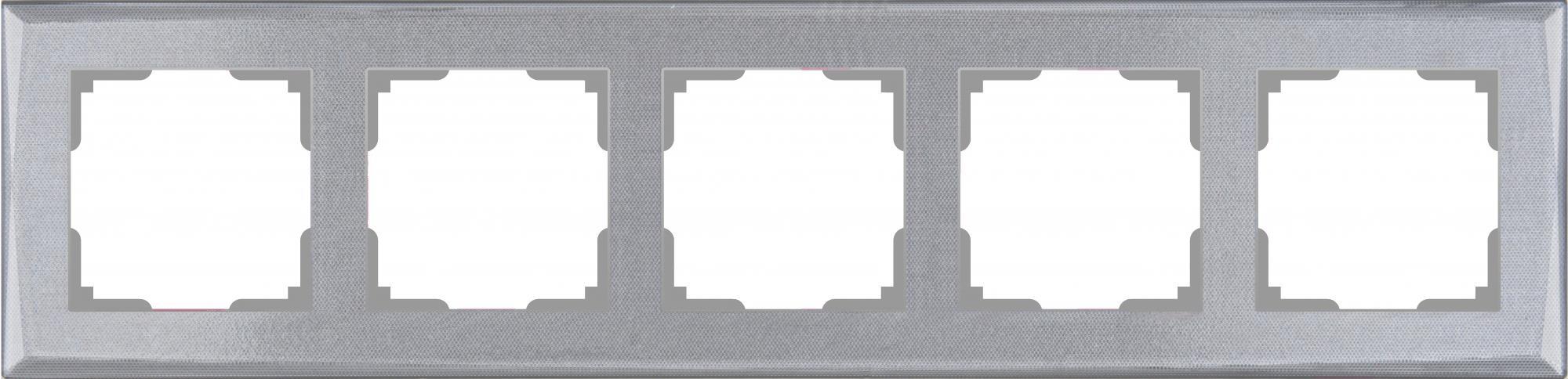 

Рамка для выключателя и розетки Werkel Shine 5 постов WL10-Frame-05 серебряный [а031791], Рамка Werkel Shine 5 постов WL10-Frame-05 а031791 серебряный
