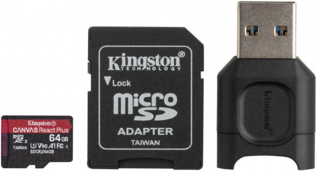 

Карта памяти Kingston microSDXC 64Gb microSDXC UHS-II Class U3 V30 A2 [MLPMR2/64GB]