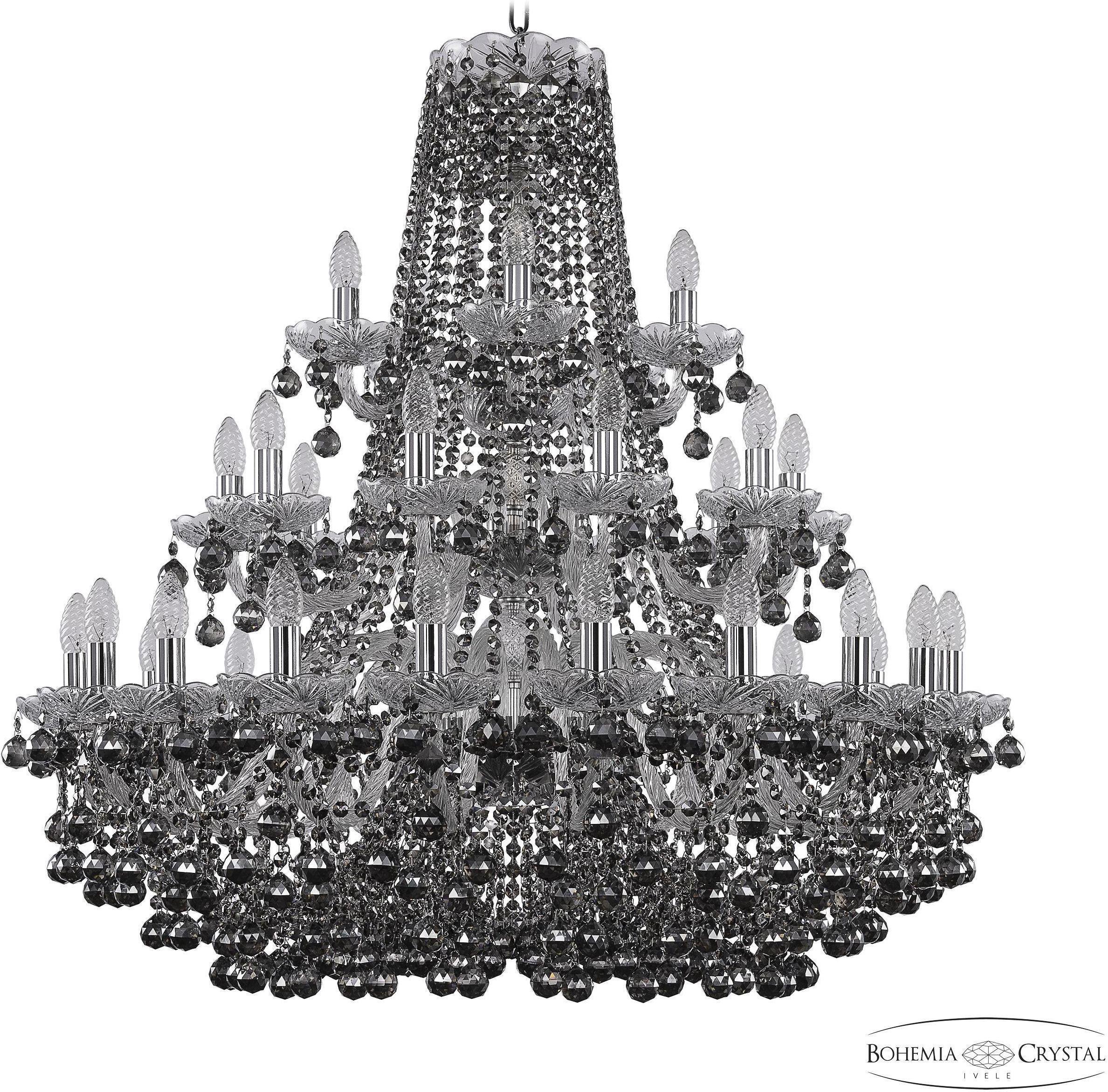 

Подвесная люстра Bohemia Ivele Crystal 1409/20+10+5/360/3d Ni R781