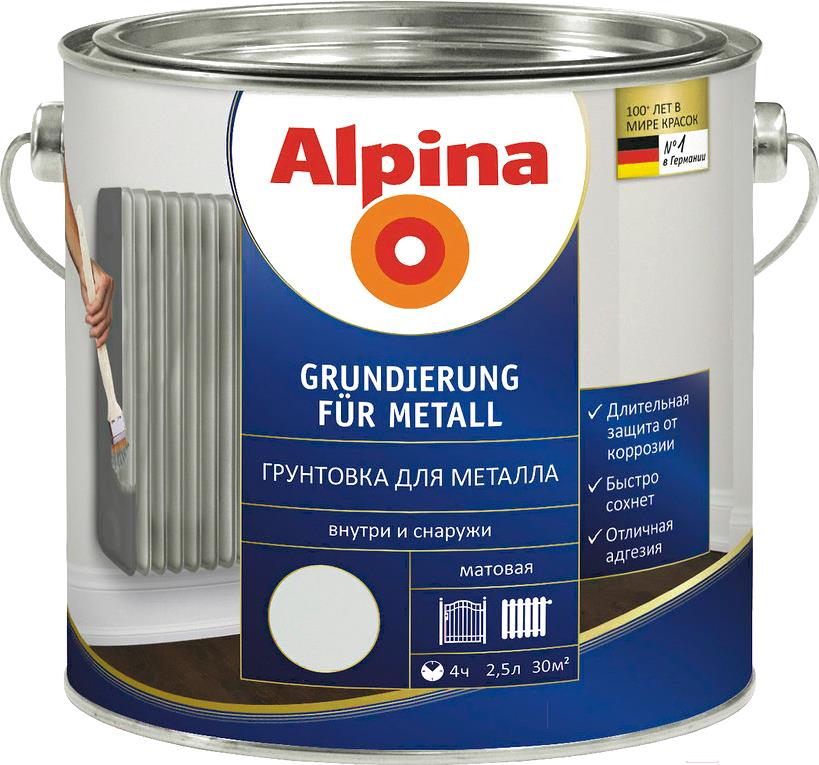 

Грунтовка Alpina Grundierung fuer Metall (0.75л), Grundierung fuer Metall 0.75л