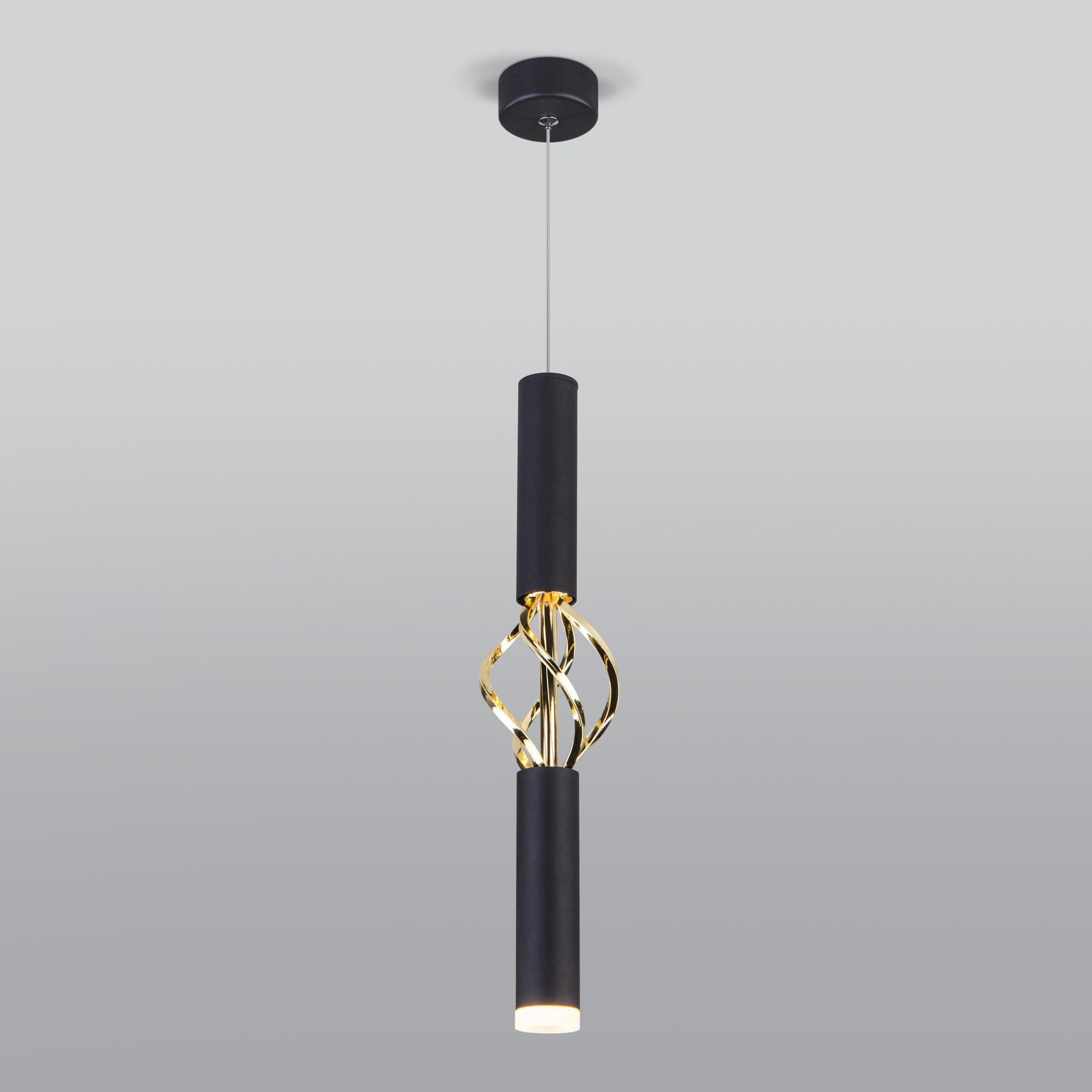 

Подвесной светильник Eurosvet 50191/1 LED черный/золото