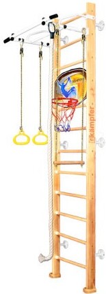 

Детский спортивный комплекс Kampfer Helena Wall Basketball Shield №1 3 м турник натуральный/белый, Спортивный комплекс Kampfer Helena Wall Basketball Shield №1 3 м турник натуральный/белый