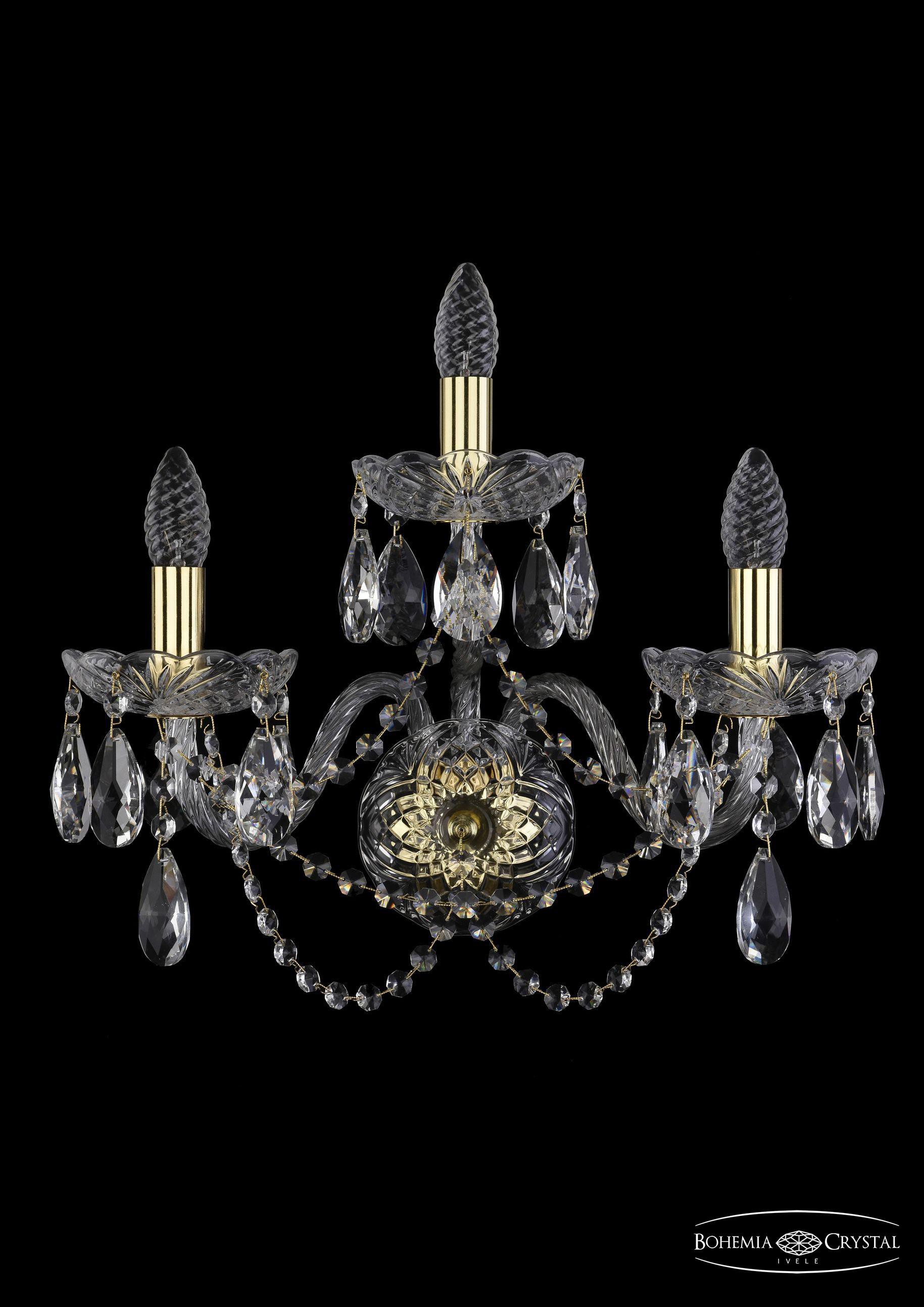 

Подвесная люстра Bohemia Ivele Crystal 1402B/2+1/195/XL/G, Бра Bohemia Ivele Crystal 1402B/2+1/195/XL/G