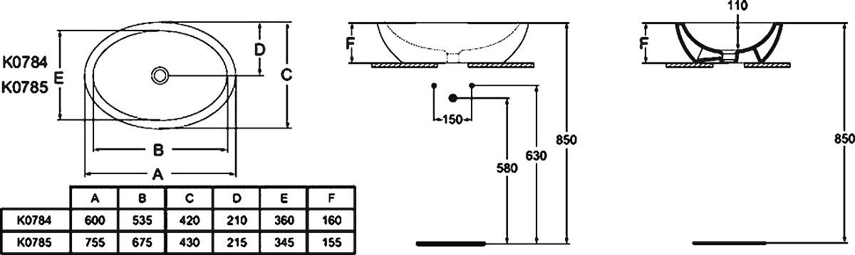 

Умывальник Ideal Standard Strada K078501, Strada