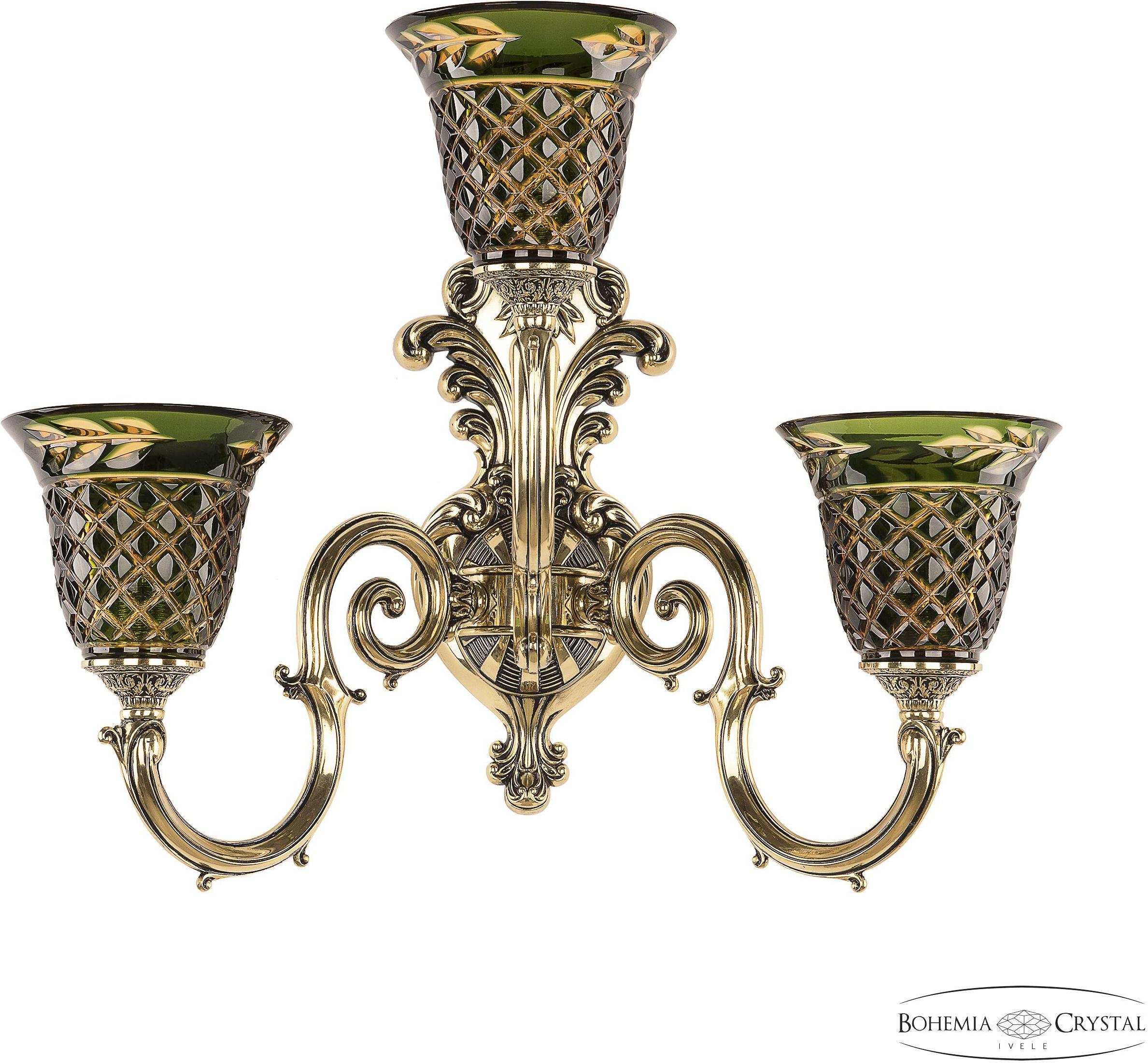 

Подвесная люстра Bohemia Ivele Crystal 7203B14/2+1/175 GB P2 U Amber-Green/H-1J