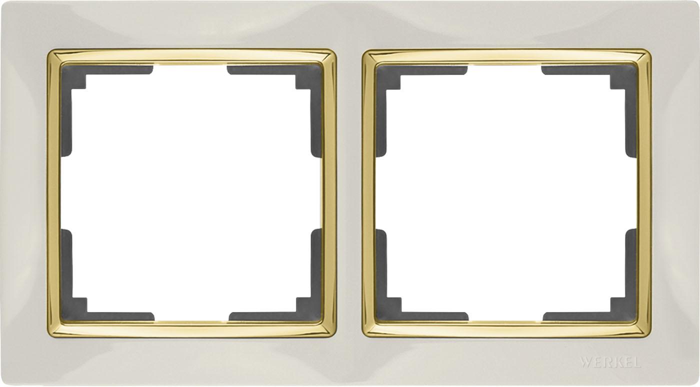

Рамка для выключателя и розетки Werkel Snabb 2 поста WL03-Frame-02-ivory-GD слоновая кость/золото [a035248], Snabb 2 поста WL03-Frame-02-ivory-GD