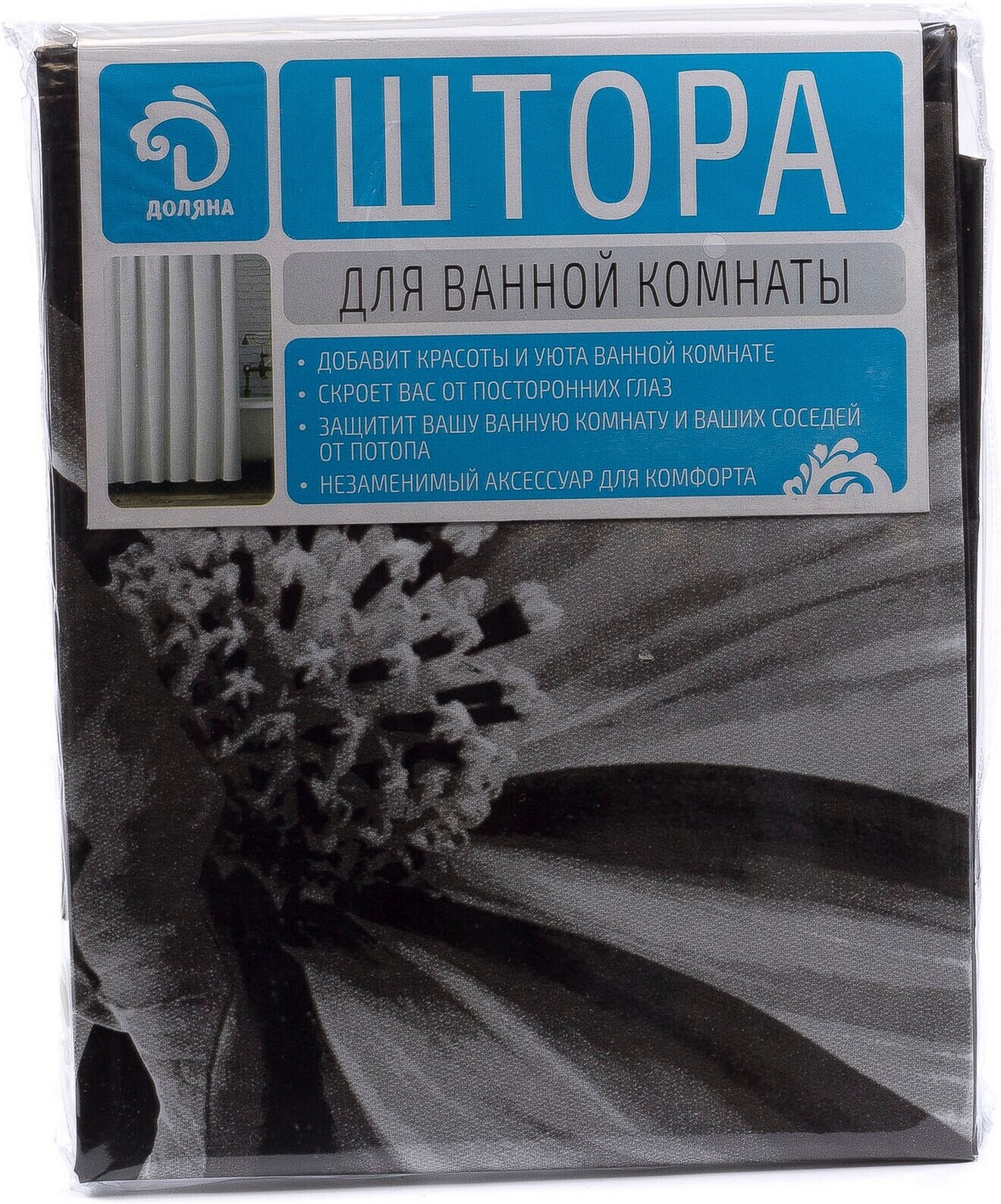 

Шторка для ванной Хаузваре Трейд Экспорт Герберы 180х180 см (10741021)