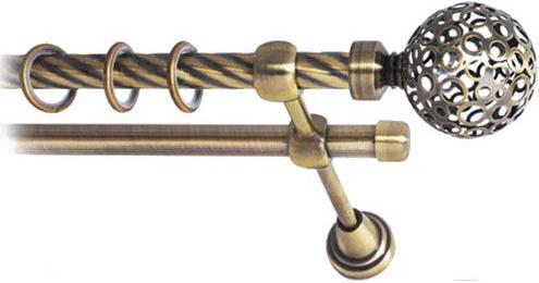 

Карниз Lm Decor Ажур 095 2р витой 4м антик, Ажур 095 2р витой 16мм 4.0м