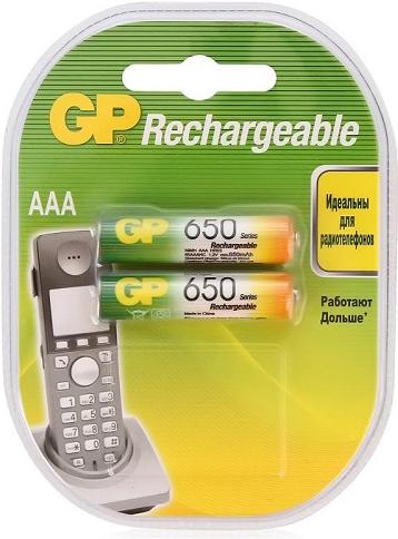 

Аккумуляторная батарейка GP 65AAAHC-2DECRC2 20/200 2шт [4891199109799], 65AAAHC-2DECRC2 20/200 2шт