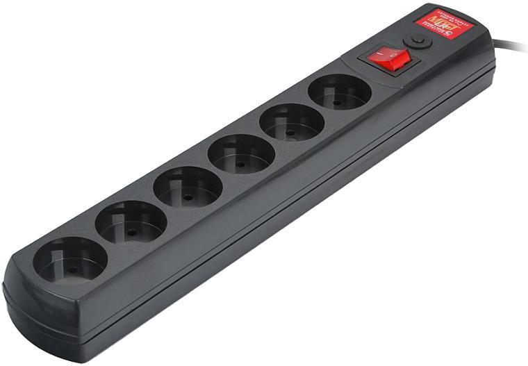 

Стабилизатор (сетевой фильтр) Most LR 3 м 6 розеток Black [LR 6-3-Ч], LR 3 м 6 розеток