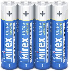 

Батарейка Mirex AAA LR03 4шт [LR03-S4], Батарейка Mirex AAA LR03 4шт LR03-S4