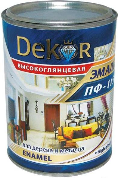 

Краска Dekor ПФ-115 1.8кг красный