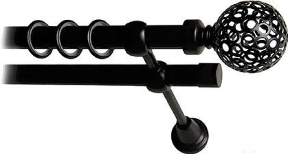 

Карниз Lm Decor Ажур 095 2р гладкий 25/19мм 1.6м черный матовый, Ажур 095 2р гладкий 25/19мм 1.6м