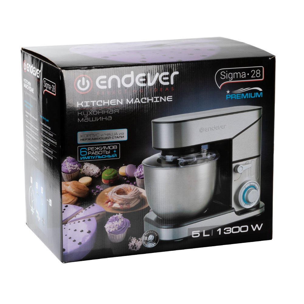 

Миксер Endever Sigma-28 стальной (уцененный), Миксер Endever Sigma-28 стальной