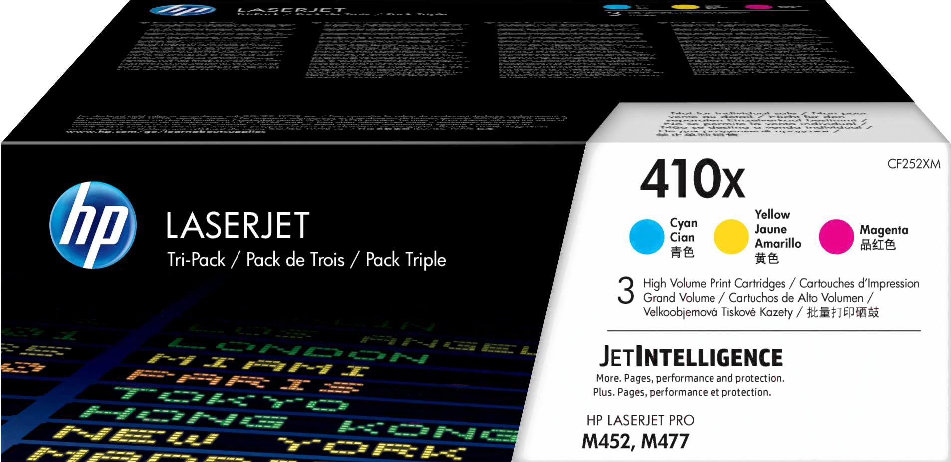 

Тонер-картридж HP 410X 3-pack [CF252XM], Тонер Картридж HP 410X желтый/пурпурный/голубой (CF252XM)