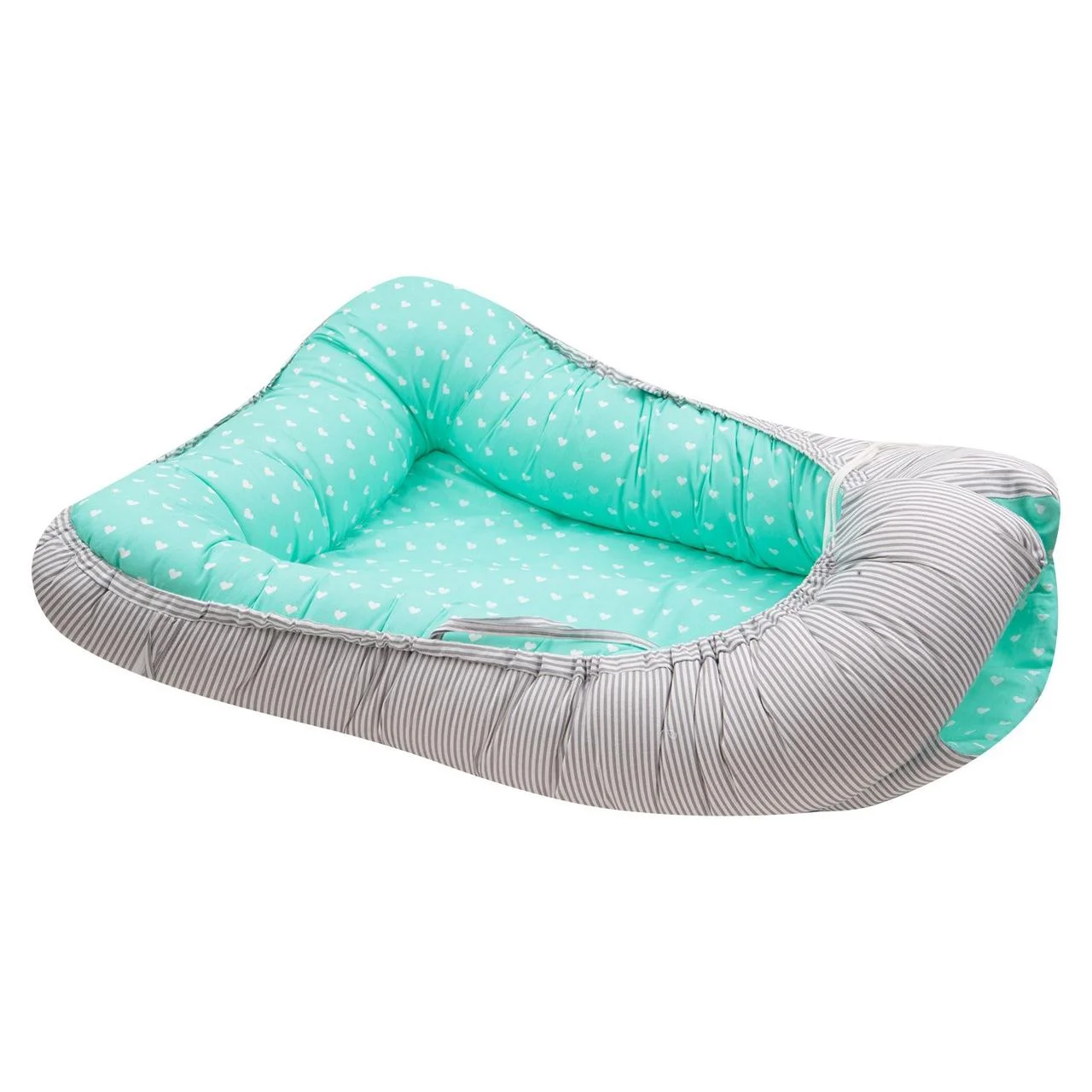 

Кокон-гнездышко Fun Ecotex FE 29912 мятный/серый