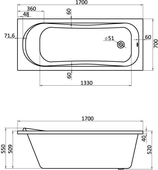 

Ванна Santek Тенерифе 170x70 [1WH302207], Тенерифе 170x70