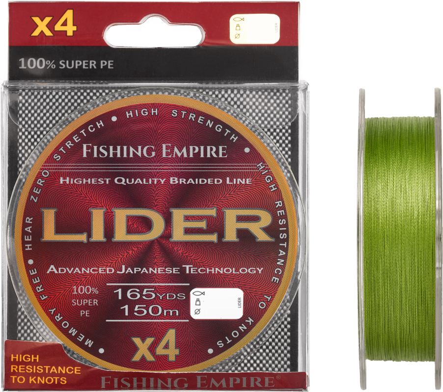 

Плетеная леска Lider X4 150 м 0,35 мм Navy Green [150-350], Плетеная леска Lider X4 150 м 0,35 мм 150-350 Navy Green