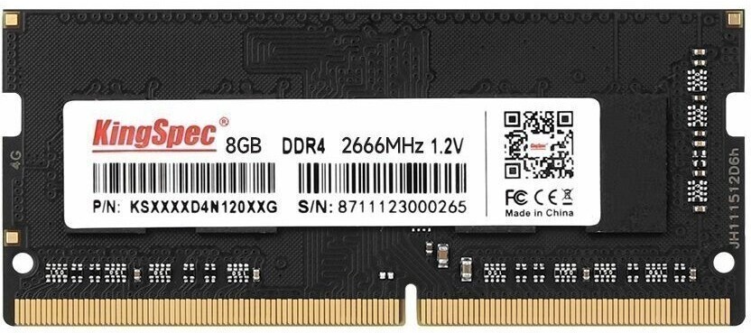 

Оперативная память Kingspec SO-DIMM DDR4 DIMM 8Gb PC21300 (KS2666D4N12008G)