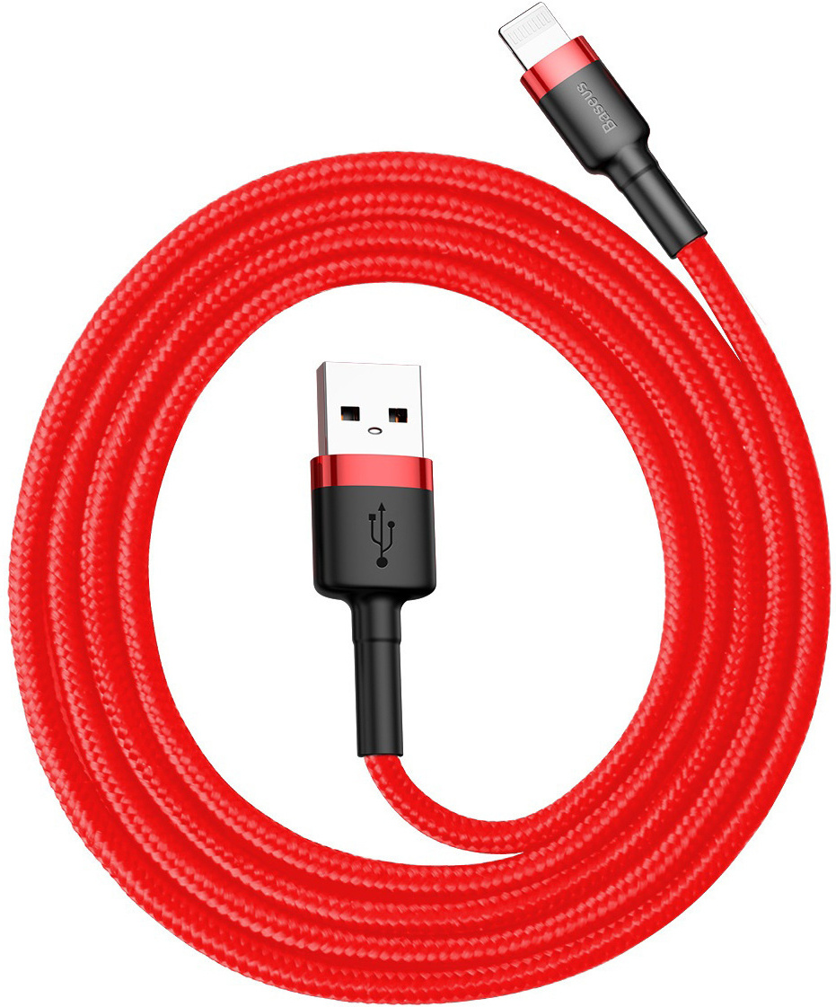 

Кабель Baseus Cafule Cable USB For lightning 2.4A 1M Red+Red (CALKLF-B09), Кабель Baseus CALKLF-B09 Cafule Cable USB to Lightning 2.4A, нейлоновая оплётка, 1m Red+Red Baseus Cafule Cable USB For lightning 2.4A 1M Red+Red (CALKLF-B09)