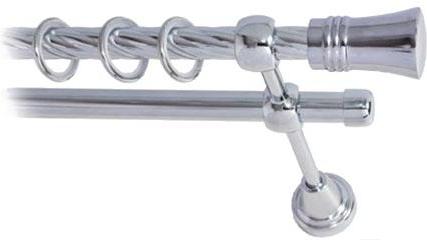 

Карниз Lm Decor Гиро 071 2р витой 1.6м хром, Гиро 071 2р витой 16мм 1.6м
