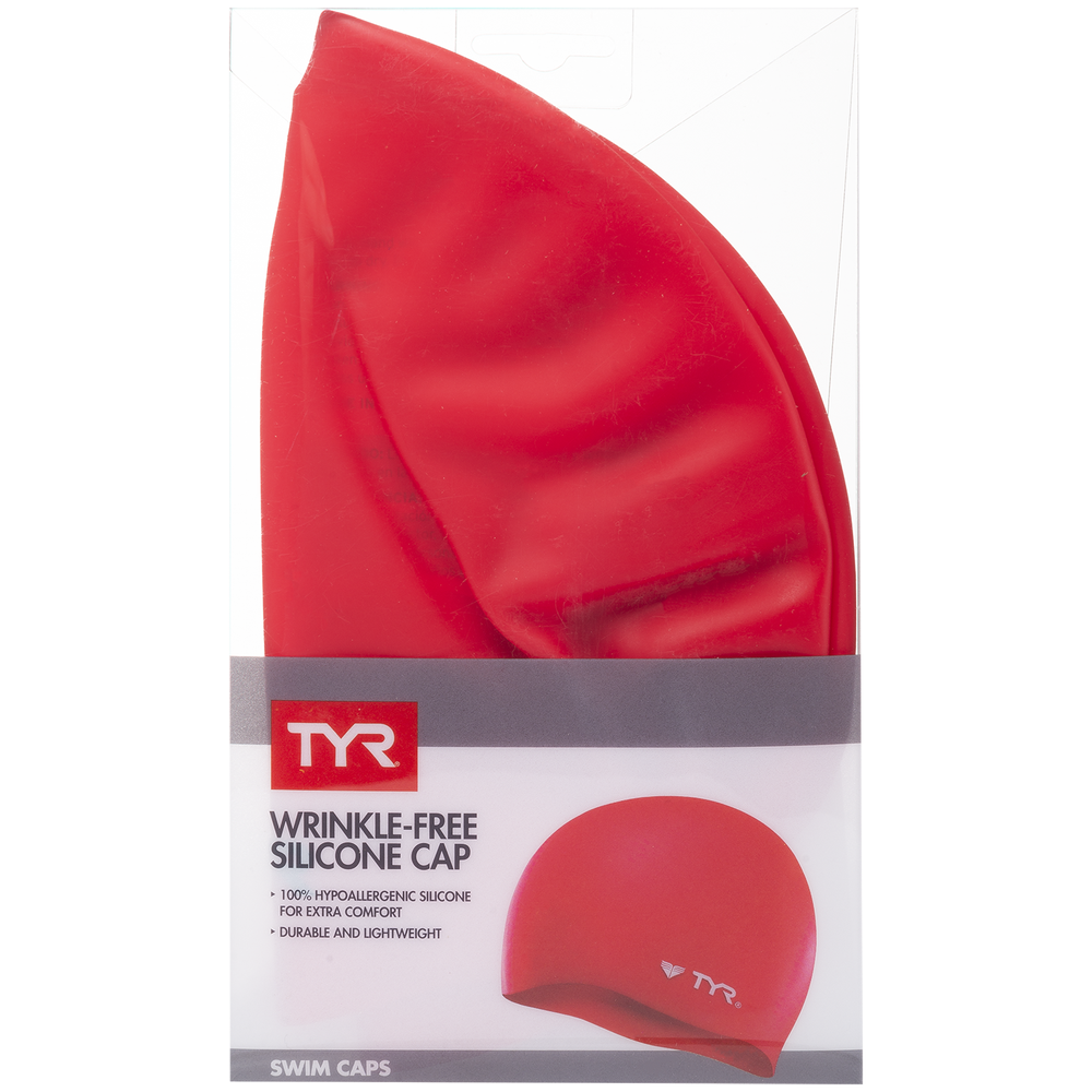 

Шапочка для плавания Tyr Wrinkle Free Silicone Cap красный [LCS/610], Wrinkle Free Silicone Cap