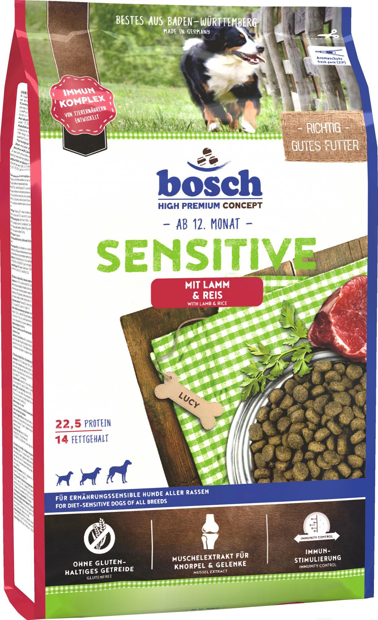 

Корм для собак Bosch Petfood Sensitive LambRice 3кг, Sensitive LambRice 3кг