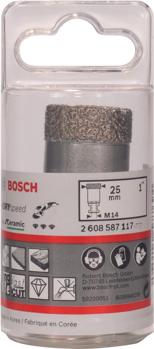 

Алмазная коронка Bosch 2.608.587.117, М 25мм Dry Speed
