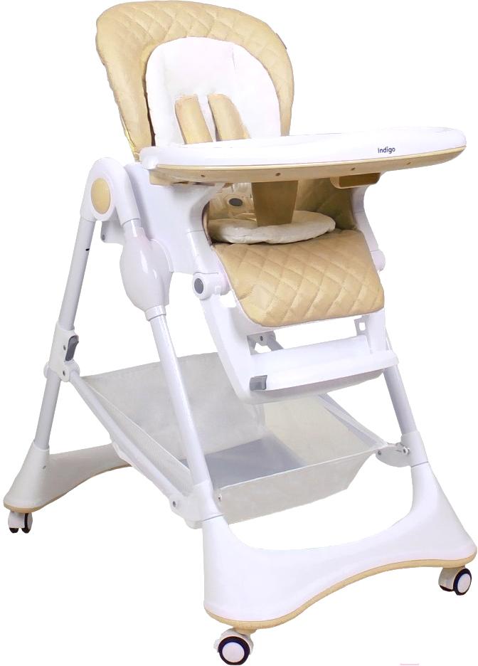 

Стульчик для кормления Indigo Elegant Е101 экокожа бежевый, Elegant Е101 экокожа