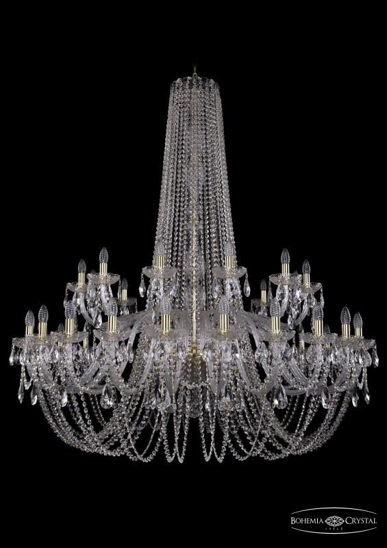 

Подвесная люстра Bohemia Ivele Crystal 1402/24+12/530/h-160/G