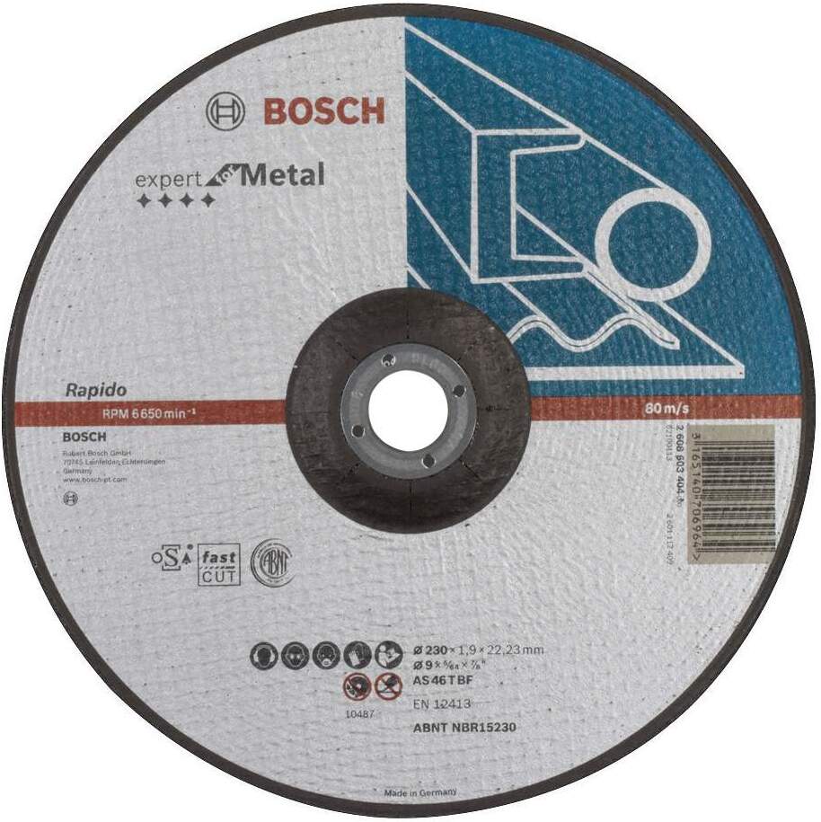 

Отрезной круг Bosch Expert for Metal-Rapido 230x1,9 мм [2.608.603.404], Отрезной круг Bosch Expert for Metal-Rapido 230x1,9 мм 2.608.603.404