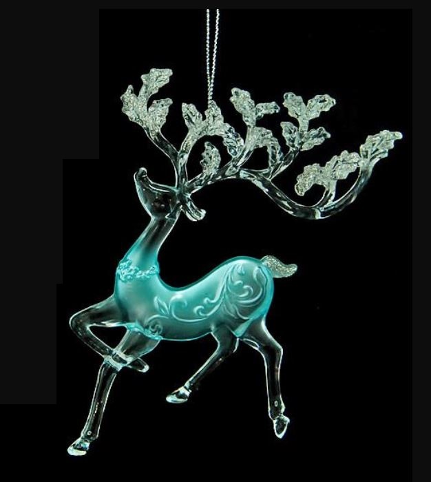 

Новогоднее украшение Crystal deco Олень 150199 Silver/Turquoise, Олень 150199