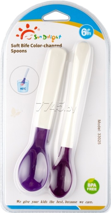 

Ложка для кормления Sun Delight 33025 меняющая цвет розовый
