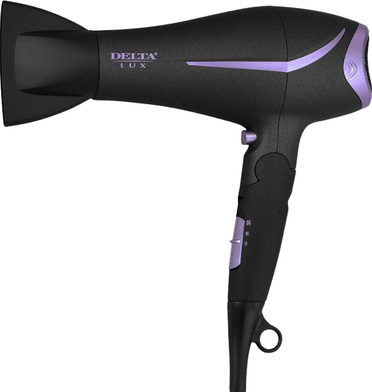 

Фен Delta LUX DL-0940 черный/фиолетовый, LUX DL-0940