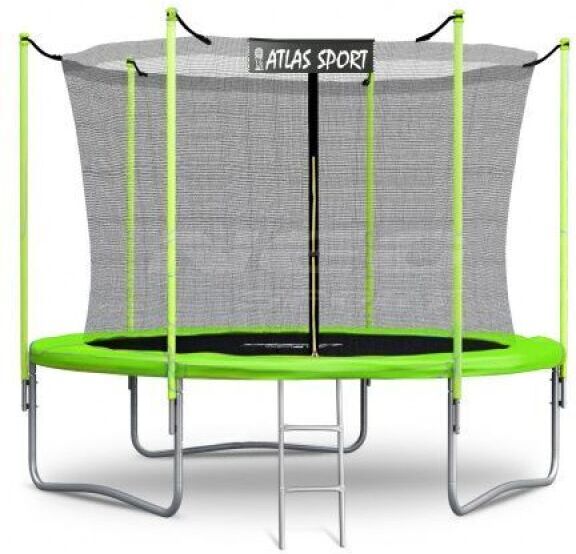 

Батут Atlas Sport 252 см 8ft с внутренней сеткой и лестницей Green
