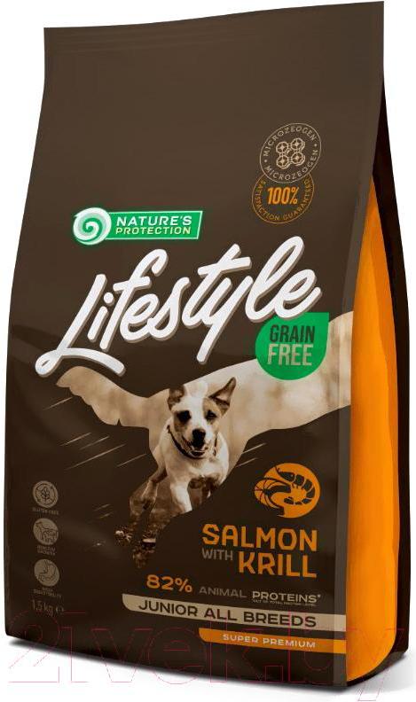 

Корм для собак Nature's Protection Lifestyle Grain Free Salmon with krill 1.5 кг, Lifestyle Grain Free Salmon with krill 1.5 кг