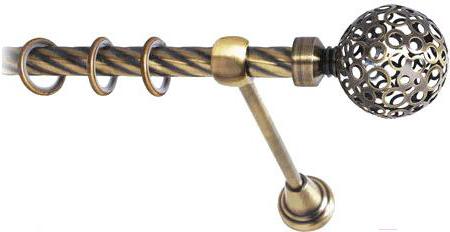 

Карниз Lm Decor Ажур 095 1р витой 3м антик, Ажур 095 1р витой 16мм 3.0м