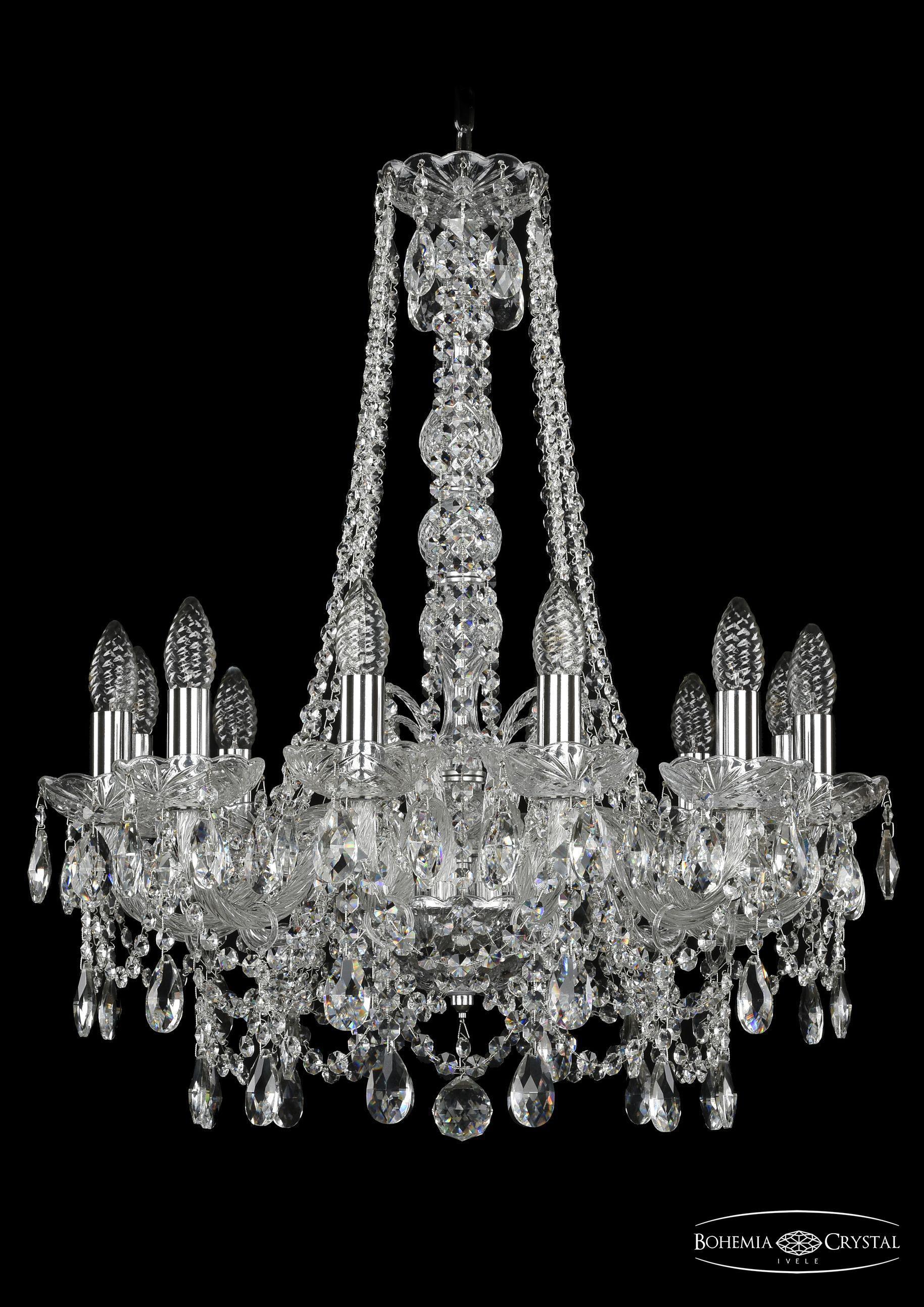 

Подвесная люстра Bohemia Ivele Crystal 1411/12/195/h-70/Ni