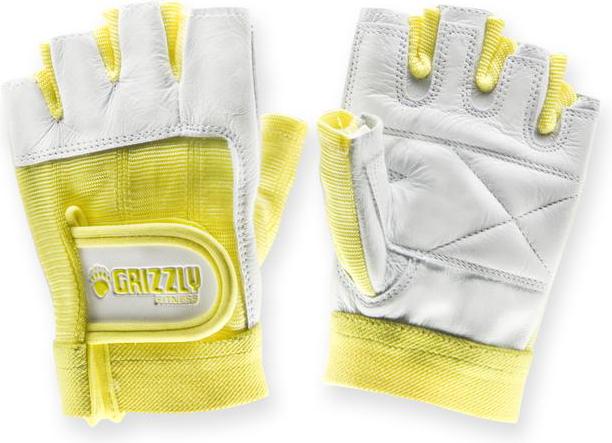 

Перчатки для фитнеса Grizzly Leather Padded Weight Training Gloves XS белый/желтый [GF\8758-56\LR-XS-00], Leather Padded Weight Training Gloves XS