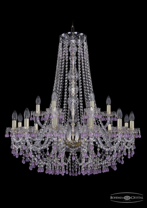 

Подвесная люстра Bohemia Ivele Crystal 1410/12+6/300/h-95/G/V7010