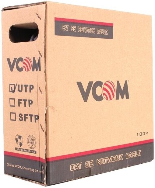 

Кабель для компьютера Vcom Cat5E UTP 100 m [VNC1000], Vcom Cat5E UTP 100 m VNC1000