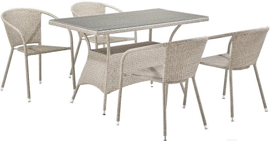 

Комплект садовой мебели Afina garden T198D/Y137C-W85 4+1 Latte, T198D/Y137C-W85 4+1