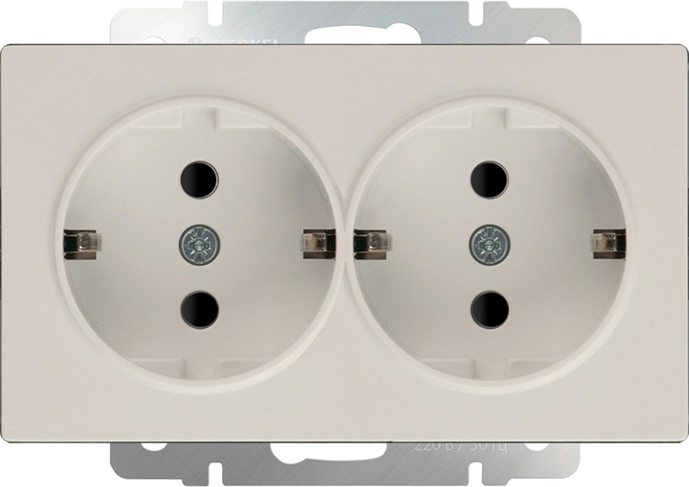 

Розетка Werkel WL03-SKG-02-IP20 слоновая кость [a033472]