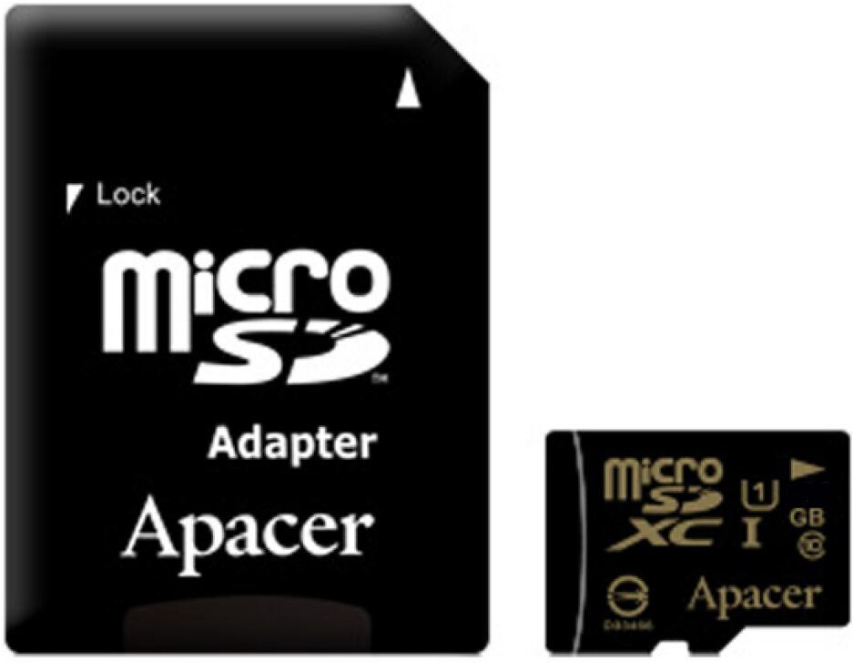 

Карта памяти Apacer microSDHC (Class 10) 128GB + адаптер (AP128GMCSX10U1-R), Карта памяти Apacer microSDXC AP128GMCSX10U1-R 128GB (с адаптером)