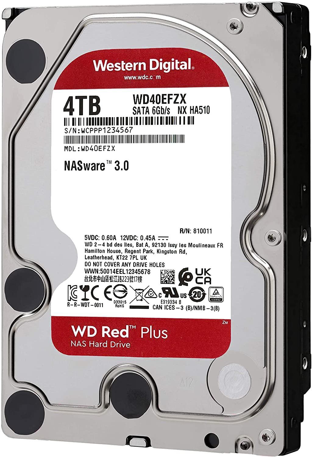 

Жесткий диск WD SATA 4TB 6GB/S 128MB [WD40EFZX], Жесткий диск WD Red Plus 4TB WD40EFZX