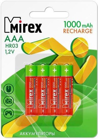 

Аккумуляторная батарейка Mirex HR03-10-E4