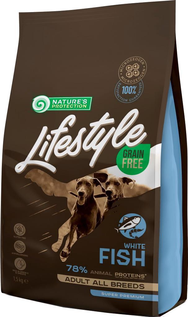 

Корм для собак Nature's Protection Lifestyle Grain Free White Fish 1.5, Корм для собак Nature's Protection Lifestyle Grain Free White Fish 1.5 NPLS45684